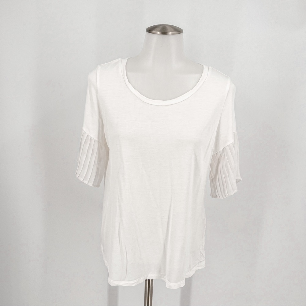 Banana Republic white shirt with fun sleeves
